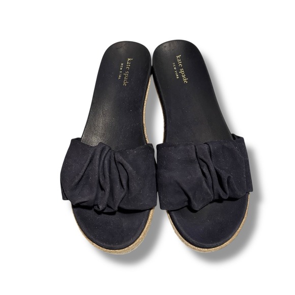 Kate Spade Women's Suede Navy Blue Sandals Size 9M - Picture 3 of 8